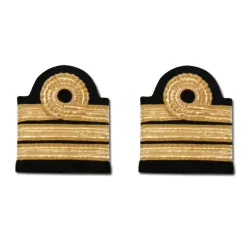 Pair of Epaulettes 3 Stripes - Co-Pilot for airplane pilots | BAYO