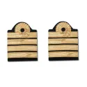 Pair of Epaulettes 4 Stripes - Captain for airplane pilots | BAYO