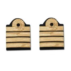 Pair of Epaulettes 4 Stripes - Captain for airplane pilots | BAYO