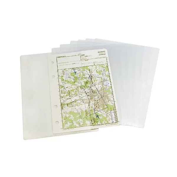 A5 VAC Chart Plastic Sleeves for Kneeboard (x10) for airplane pilots | BAYO