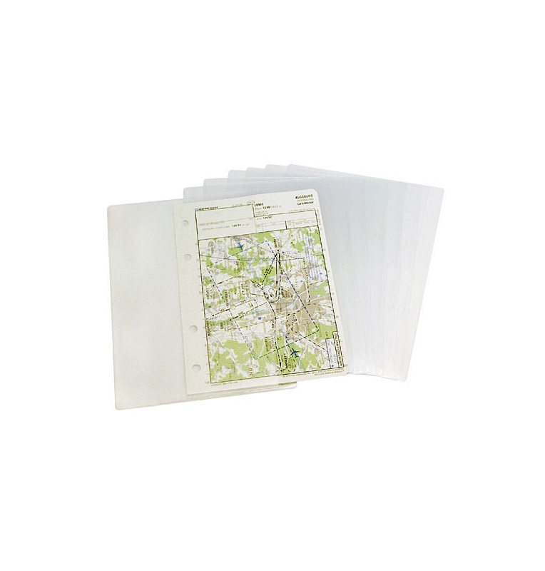 Pochettes plastiques cartes VAC pour planchette de vol (x10)