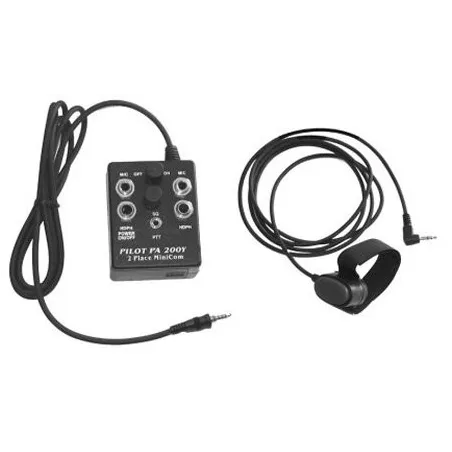 Pilot Communications Intercom for 2 Headsets PA200Y for airplane pilots | BAYO