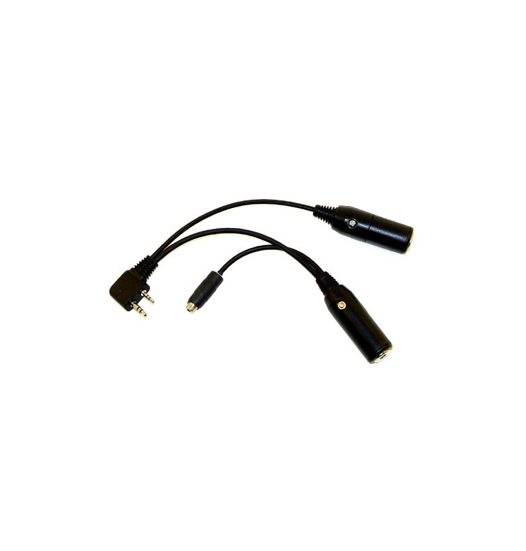 Adaptateur casque pour iCom IC-A3 et IC-A22 pour pilotes d'avion