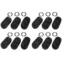 Pack of 12 Large Microphone Windshields with Rings for 4DX, 4LX, 4DLX, 5DX, Classic ANR, and Denali. for airplane pilots | BAYO