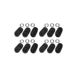 Pack of 12 Large Microphone Windshields with Rings for 4DX, 4LX, 4DLX, 5DX, Classic ANR, and Denali. for airplane pilots | BAYO