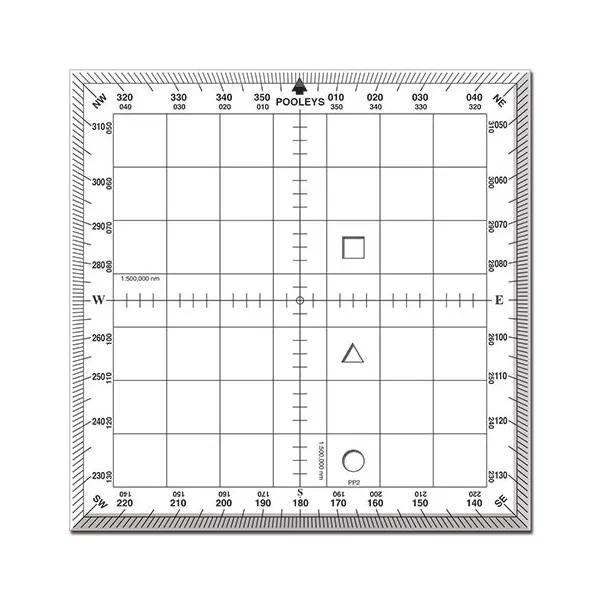 Square flight protractor commercial aviation for airplane pilots | BAYO