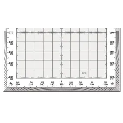 Standard square flight protractor with white borders for airplane pilots | BAYO