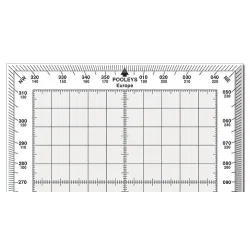 Standard square flight protractor with white borders for airplane pilots | BAYO