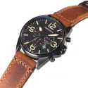 Torgoen T16 Brown/Black Watch for airplane pilots | BAYO