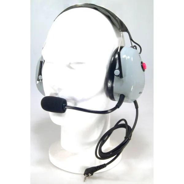Noise-canceling headset with PTT for IC-A6FR/A24FR for airplane pilots | BAYO