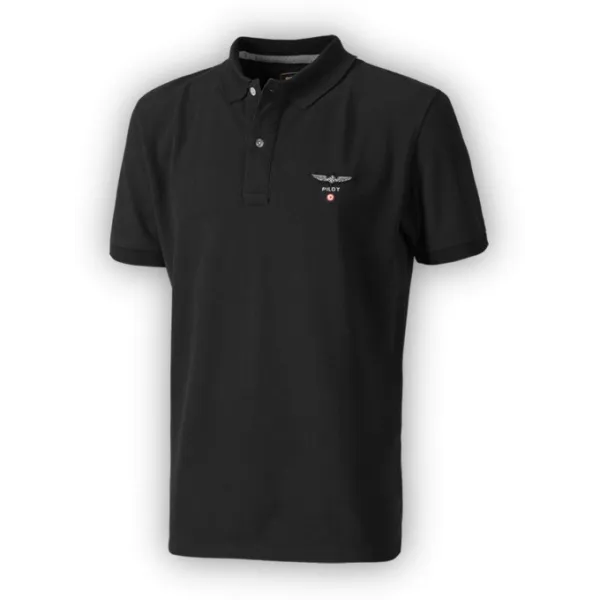 Polo Design 4 Pilots - Black for airplane pilots | BAYO