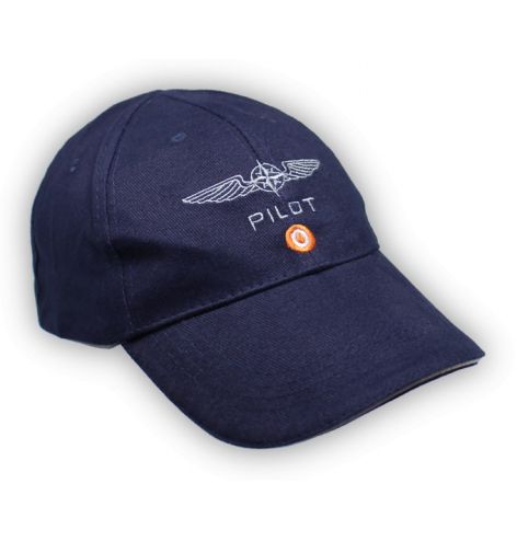 Casquette pilote coton bleue