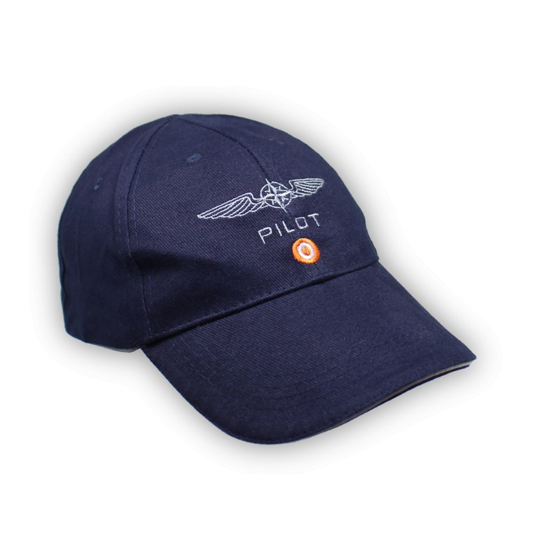 Casquette pilote coton bleue