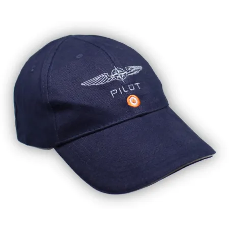 Blue Cotton Pilot Cap - DESIGN 4 PILOTS for airplane pilots | BAYO