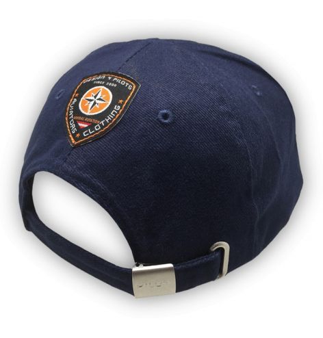 Casquette pilote coton bleue