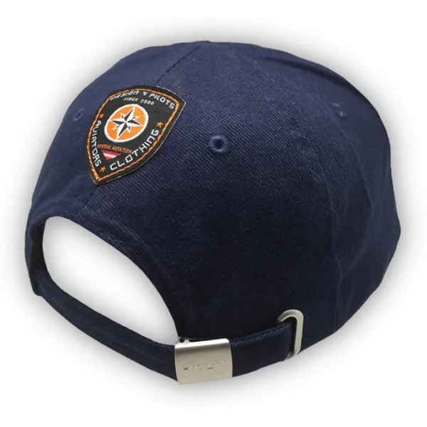 Casquette pilote coton bleue