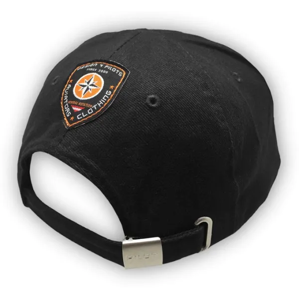 Casquette pilote coton noire