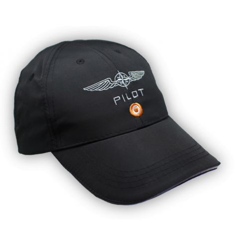 Casquette pilote microfibre noire