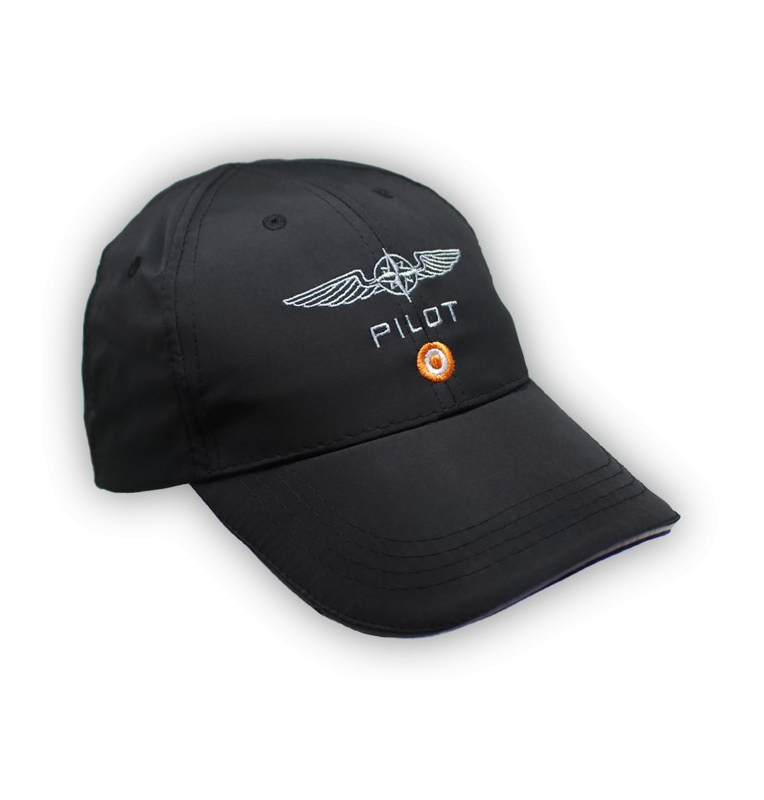 Casquette pilote microfibre noire