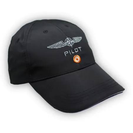 Casquette pilote microfibre noire