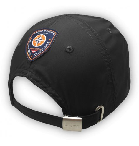 Casquette pilote microfibre noire