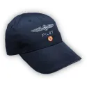Casquette pilote microfibre bleue