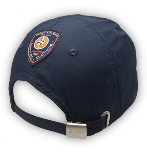 Casquette pilote microfibre bleue