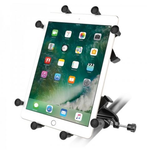 Support universel X-Grip® UN7 pour tablettes de 9/10" avec base étrier (yoke)