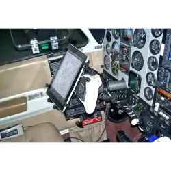 Universal X-Grip® UN7 mount for 9/10" tablets with yoke base for airplane pilots | BAYO