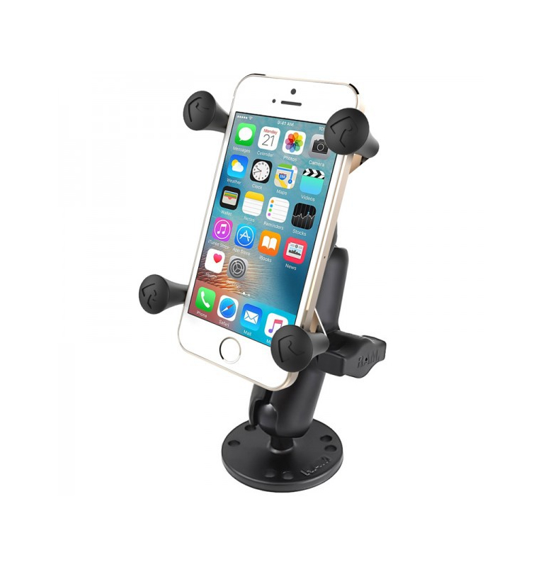 Support universel X-Grip® UN7 pour smartphone  5" base rond