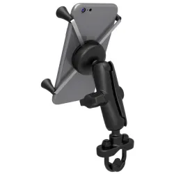 Handlebar mount with universal X-Grip® cradle UN10 for 5 to 6" smartphones for airplane pilots | BAYO