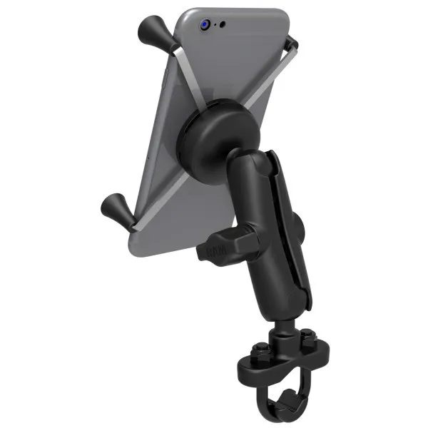 Handlebar mount with universal X-Grip® cradle UN10 for 5 to 6" smartphones for airplane pilots | BAYO