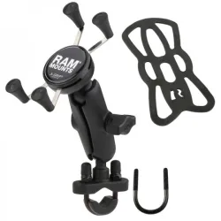 Handlebar mount X-Grip® UN7 for smartphones less than 5" for airplane pilots | BAYO