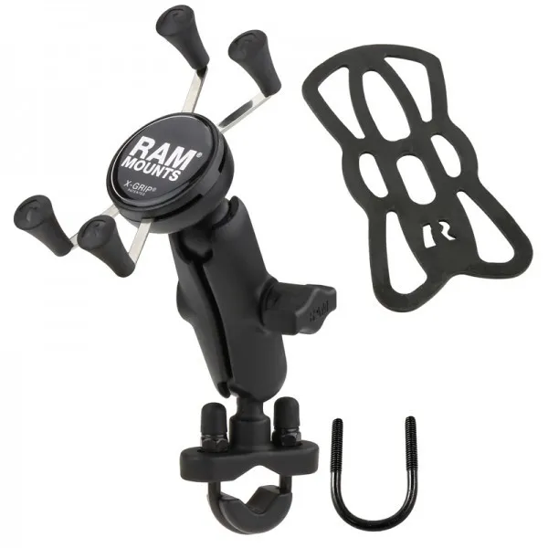 Handlebar mount X-Grip® UN7 for smartphones less than 5" for airplane pilots | BAYO