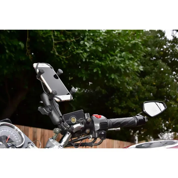 Handlebar mount X-Grip® UN7 for smartphones less than 5" for airplane pilots | BAYO