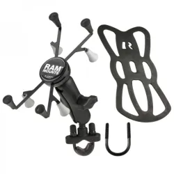 Handlebar mount X-Grip® with U-base for 7 to 8" tablets for airplane pilots | BAYO