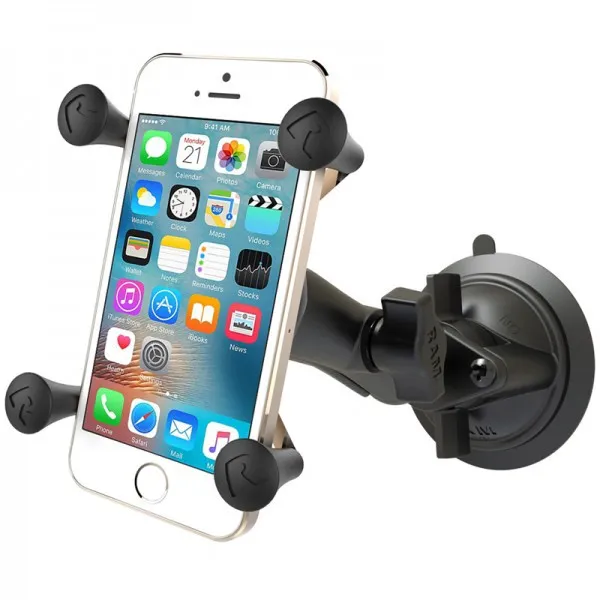 X-Grip® UN7 suction cup kit for smartphones less than 5" for airplane pilots | BAYO