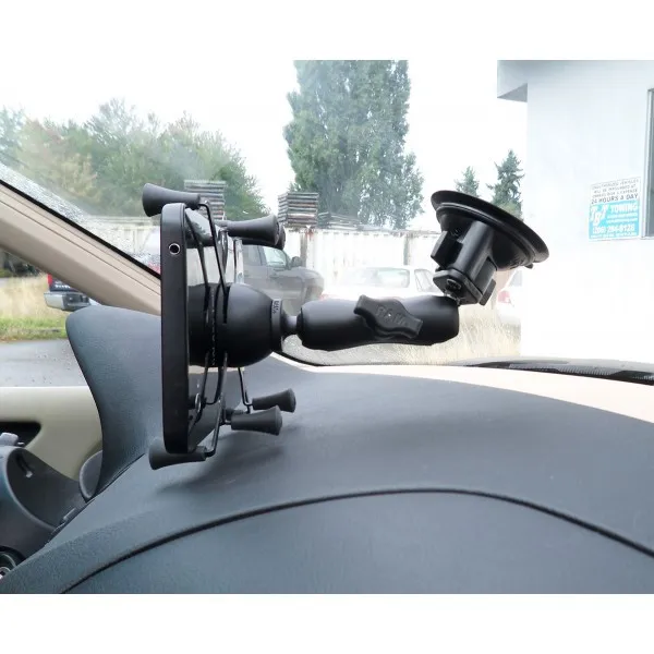 Twist-Lock™ suction mount with universal X-Grip® UN7 cradle for 7" to 8" tablets for airplane pilots | BAYO