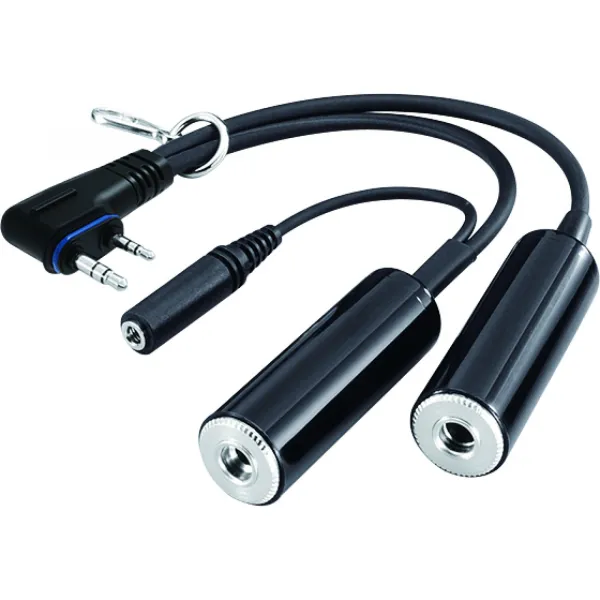 Microphone adapter cable for IC-A25NE and IC-A25CE radios for airplane pilots | BAYO