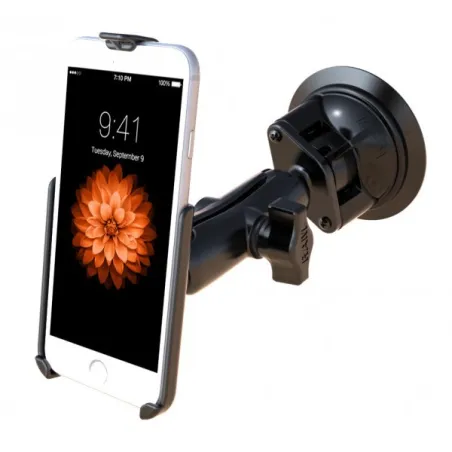Twist-Lock™ Suction Mount for Apple iPhone 6 & 7 without Case or Protection for airplane pilots | BAYO