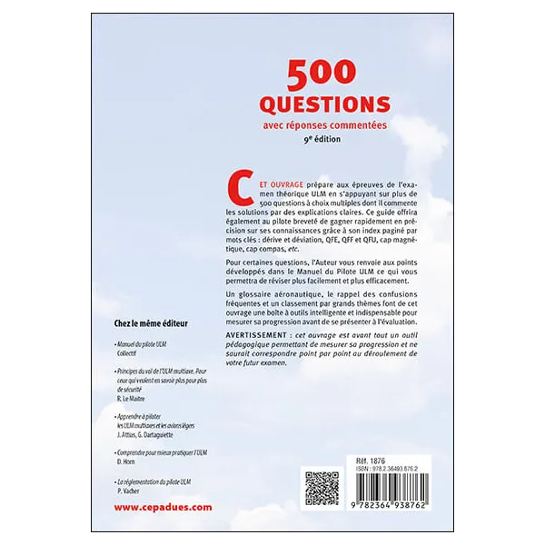 500 Questions with Commented Answers (ULM Pilots) for airplane pilots | BAYO