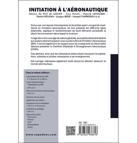 Initiation à l'aéronautique Cépaduès Editions - 2
