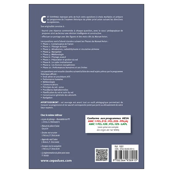PPL(A) or LAPL(A) questions linked to the Airplane Pilot's Manual - compliant with AESA Airplane QCM for airplane pilots | BAYO