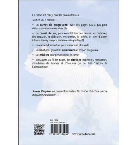 Carnet de vol paramoteur Cépaduès Editions - 2