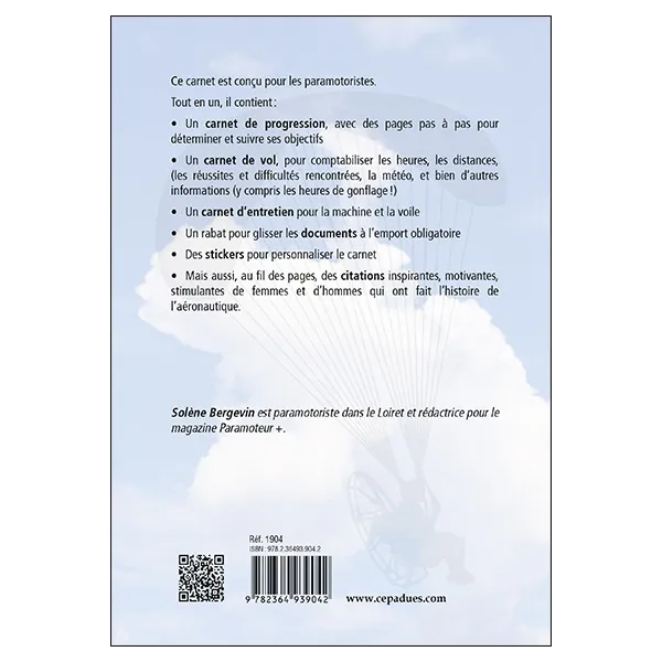 Carnet de vol paramoteur Cépaduès Editions - 2