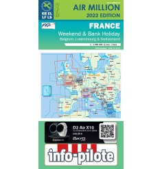 Carte VFR AIRMILLION France Weekend & Bank Holiday