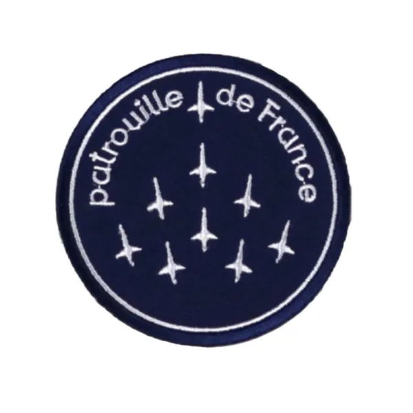 Embroidered Patrouille de France Bicolour patch for airplane pilots | BAYO