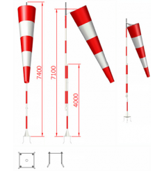 Mât STNA (OACI) indicateur de vent