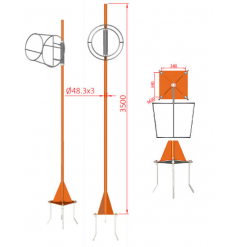 MÂT INDICATEUR DE VENT FAA