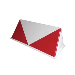 Red and White Dihedral Marker - Runway End Delimitation for airplane pilots | BAYO
